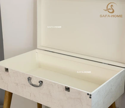 ست میز چرخ خیاطی چمدانی دوژان کرم پتینه