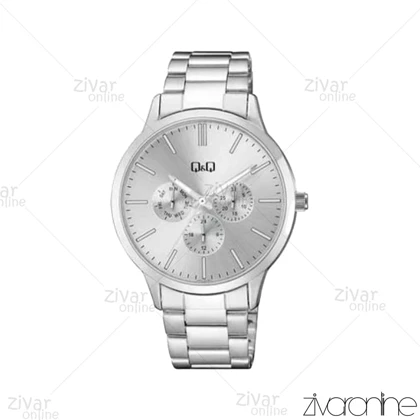 ساعت کیو اند کیو (Q&amp;Q) مردانه سه موتوره تمام نقره ای 105527