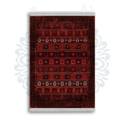 *جدید* فرشینه از جنس پارچه شانل مخمل ترک طرح فانتزی برند دفه کد 905