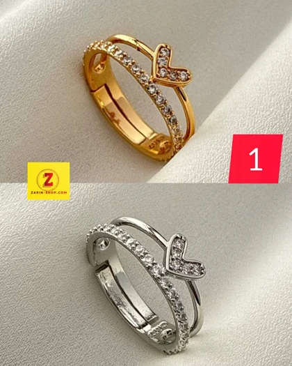 انگشتر زنانه فری سایز نگینی مارک CM