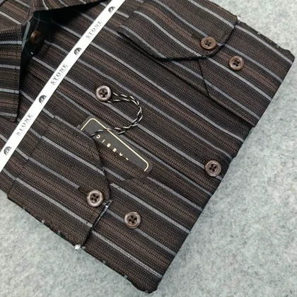 پیراهن استین بلند مردانه _ طرح راه راه قواره کلاسیک