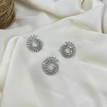 نیم ست زنانه مدل سروین طرح برگ نگین‌دار