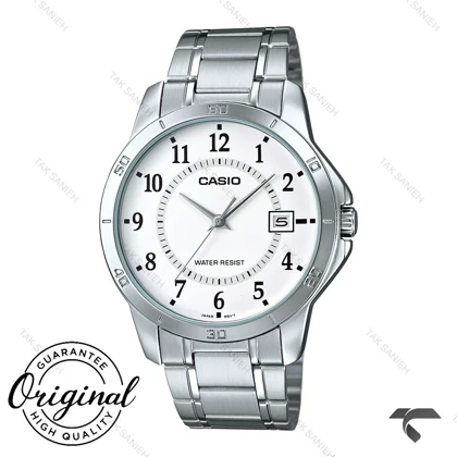 ساعت کاسیو مردانه MTP-V004D-7BU سیلور صفحه سفید Casio-10401-G