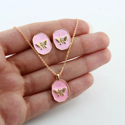 نیم ست دخترانه مدل پروانه ای