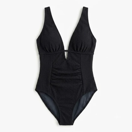 مایو یک‌تکه زنانه CUPSHE مدل Plunging Neck Textured One Piece