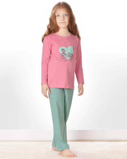 تیشرت و شلوار قلب و دوچرخه بچه گانه