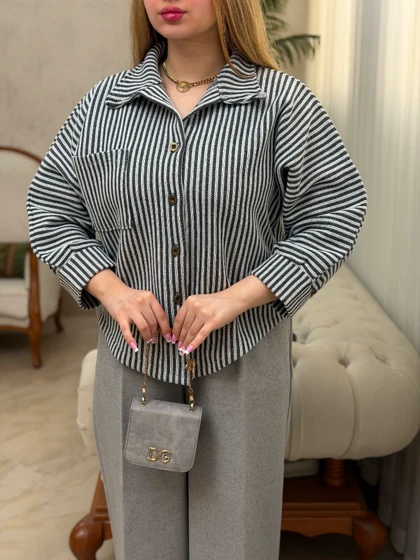 شومیز بافت راه راه 3521