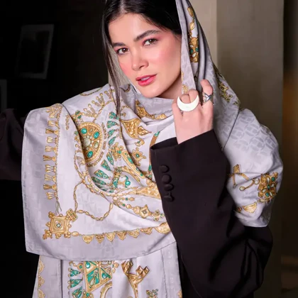 شال ابریشم ژاکارد هرمس جواهر 20191