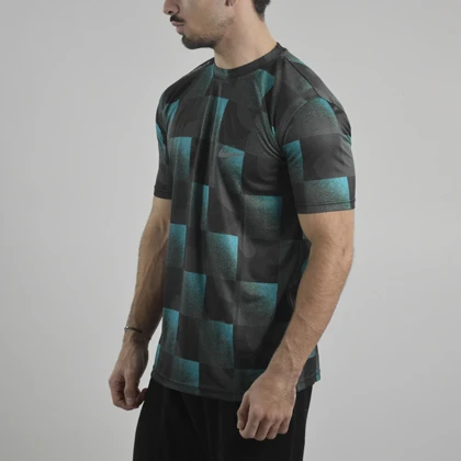 تیشرت ورزشی مردانه نایک مدل GMS-Dri Fit-4K0958 فیروزه ای