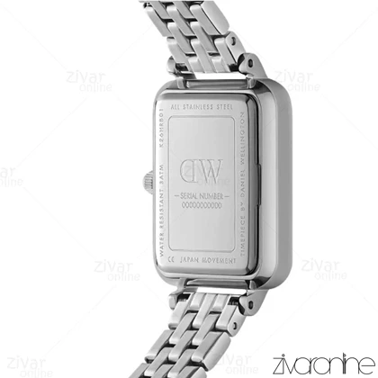 ساعت دنیل ولینگتون زنانه مستطیلی دور نگین صفحه سرمه ای 105418