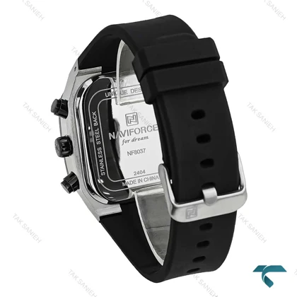 ناوی فورس مردانه NF8037 سه موتوره صفحه سبز بند رابر NaviForce-7684-G