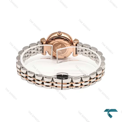 امپریوآرمانی زنانه مینی دورنگ رزگلد صفحه قهوه ای ایندکس خط Armani-6267-L