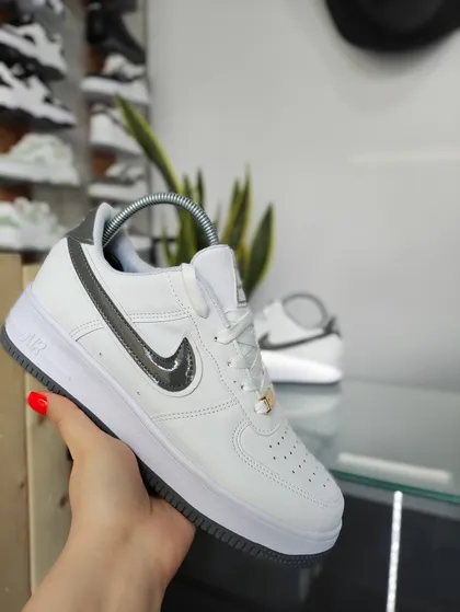 سایز 44- نایک ایرفورس- سفید طوسی