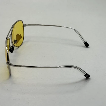 عینک آفتابی و شب خلبانی رندولف شیشه سنگ مدل کانکورد زرد فریم نقره ای فول پک RANDOLPH CONCORD CR 231 24K WHITE GOLD