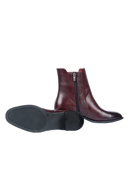 نیم بوت چرم زنانه مدل ملودی سیگنچر