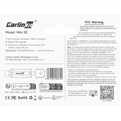 آداپتور بی سیم اندروید اتو و apple carplay کارلینکیت مدل GARLIN MINI SE Pro