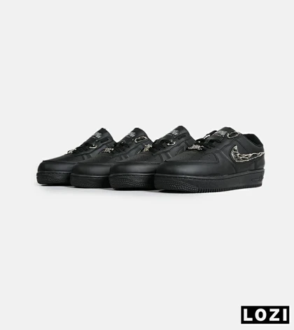 کفش کتانی مردانه و زنانه مشکی نایک NIKE AIR FORCE 1.7 lv8 Black gold مدل 7061