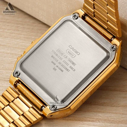 ساعت کاسیو ماشین حسابی طلایی Casio CA-500WEG-1A