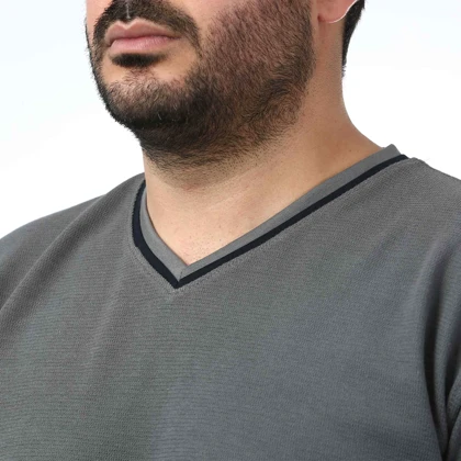 تیشرت آستین کوتاه یقه هفت مردانه کاکتوس مدل 2612546