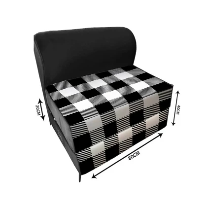 کاناپه تخت شو یک نفره چهارخونه شطرنجی مدل M1151