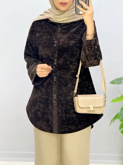 مانتو جلودکمه مخمل فروشنک کد 9571266
