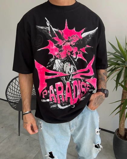 تیشرت یقه گرد HELLSTAR رنگ مشکی