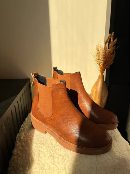 نیم بوت کلاسیک دو کش زنانه کد 1815