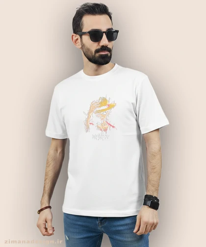 تیشرت مردانه و زنانه طرح وان پیس شخصیت لوفی کد 905