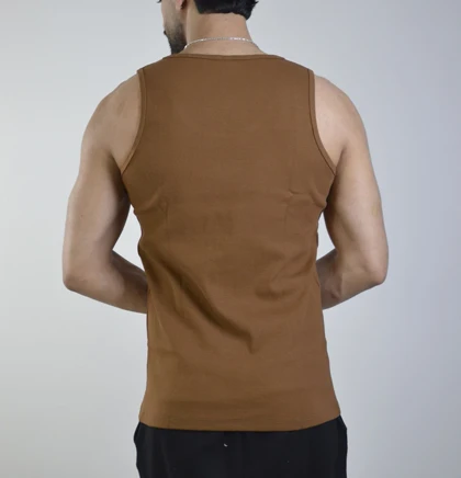 رکابی تنک تاپ کبریتی مردانه کچ مدل 4B0233 قهوه ای روشن