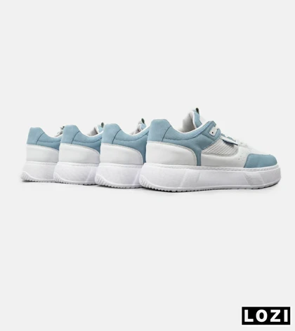کفش کتانی مردانه سفید آبی PULL & BEAR