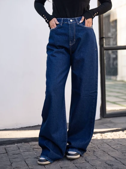 شلوارجین زنانه مدل سوپربگ قد110 شناسه71501