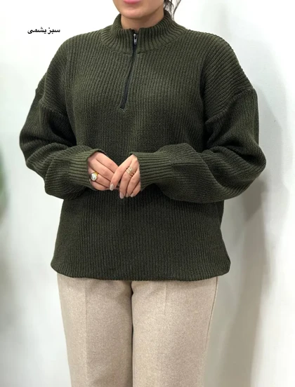 پلیور بافت نیم زیپ توکا