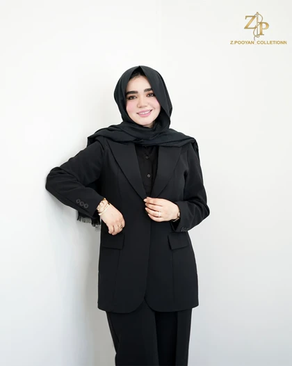 کت و شلوار زنانه کرپ سولن