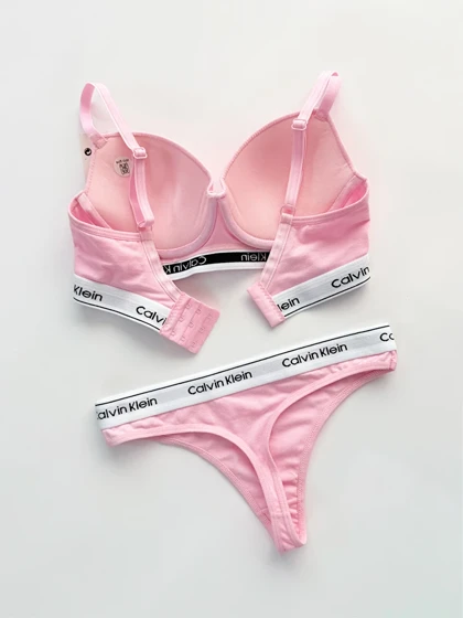 ست شورت بکلس و سوتین فنر دار نخ پنبه کلوین کلاین Calvin Klein