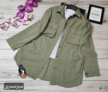 مانتو کتان دوجیب کد 50206