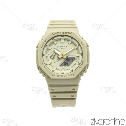 ساعت جی شاک GA-2100 مردانه چند ضلعی کرمی 105830