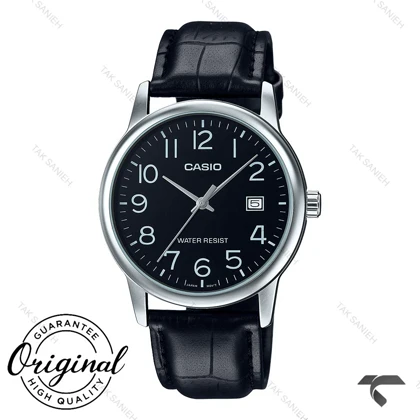 ساعت کاسیو MTP-V002L-1BU مردانه اورجینال نقره ای مشکی Casio-10397-G