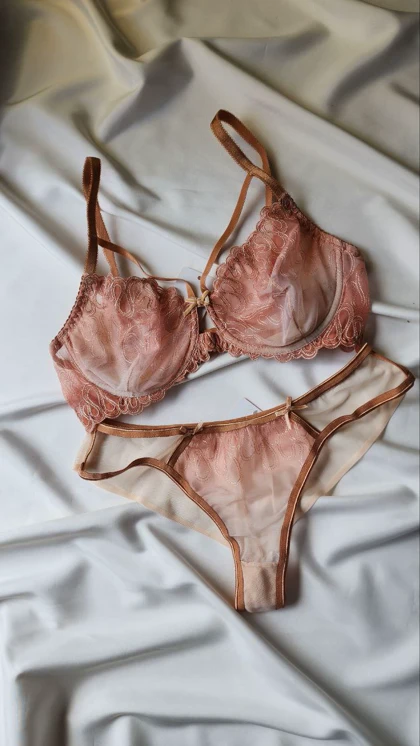 ست سوتین و شورت تمام تور زنانه BARONE کد: 345