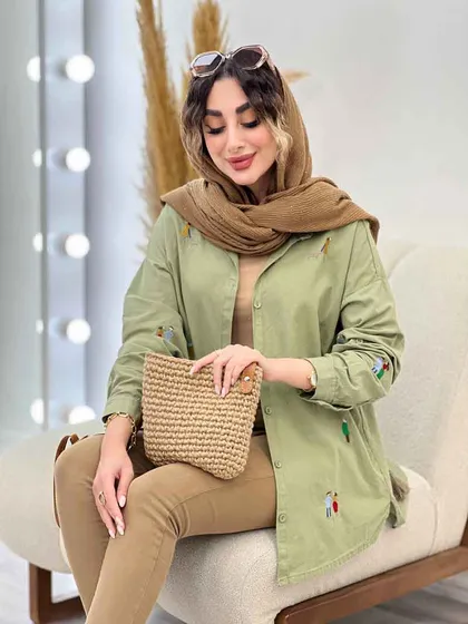 مانتو گلدوزی کارولین