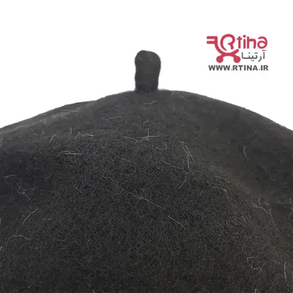کلاه مدل فرانسوی پشمی زنانه دخترانه و پسرانه رنگ مشکی (قابل فرم دهی)