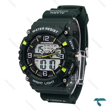 ساعت هامر دوزمانه 622 غواصی مردانه سبز Hummer-6591-G
