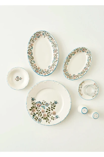 سرویس صبحانه‌خوری 6 نفره Bella Maison مدل Vintage - آبی