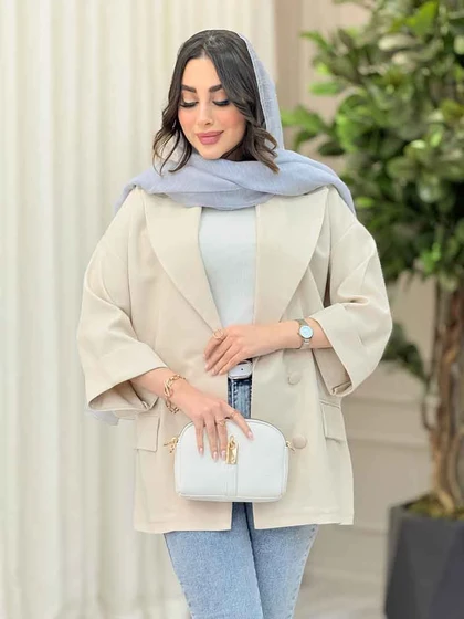 مانتو چهار دکمه آستین پاکتی