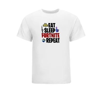 تیشرت Fortnite طرح Eat Sleep Fortnite Repeat کد 98468