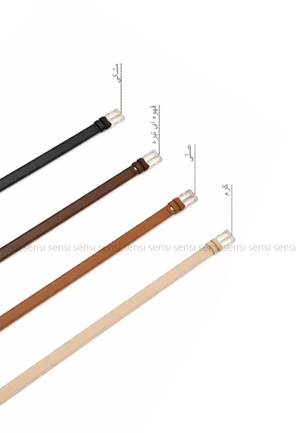 کمربند چرم رنگی دوردوخت کد1004578