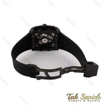 ساعت هابلوت مردانه مربعی سه موتوره مشکی پشت شیشه ای Hublot-4994-G