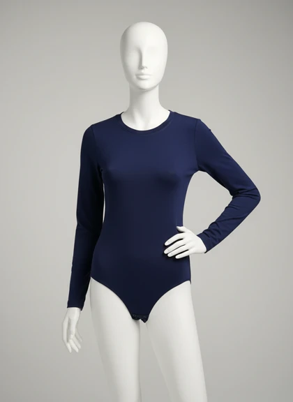 بادی نخ پنبه یقه گرد آستین بلند