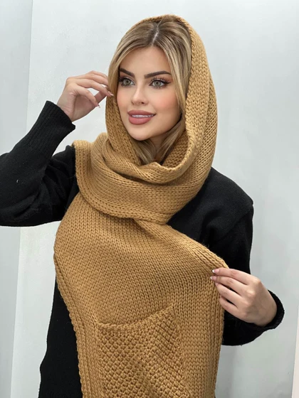 شال بافت جیب‌دار