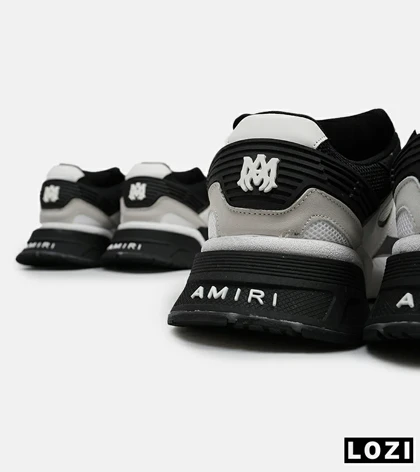 کفش کتانی سفید مشکی AMIRI Bone Runner