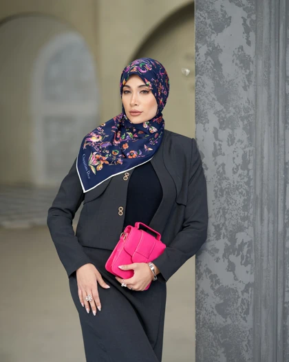 روسری ابریشم توییل دوردستدوز (قواره صد) 30178